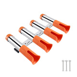 Maxbell Four Hole Bucket Rod Holder Pole Tube Stand The Rod Barrel for Garage orange