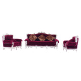 Max 1:25 Simulation European Style Sofa Pillow Model Set Furniture Decor Purple