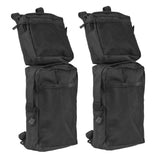 Max 2pcs Black Saddle Bags Storage Organizer Canvas Waterproof ATV Fuel Tank Bag
