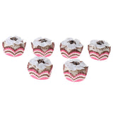Max 6 Pieces Simulation Cup Cake Model PU Early Childhood Education Prop Brown
