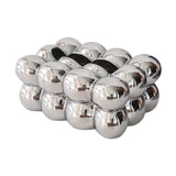 Maxbell Egg Shaped Tissue Boxes Holder Storage Box Ceramic Chic for Hotel Room Decor Argent