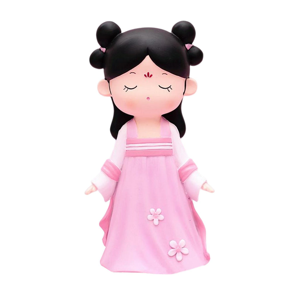 Maxbell Resin Chinese Ancient Girl Doll Hanfu Girl Statue for Home Desktop  Office Style D