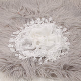 Maxbell Kids Baby Photography Prop Lace Charms Blankets Baby Photoshoot Accessory Birthday Gift White