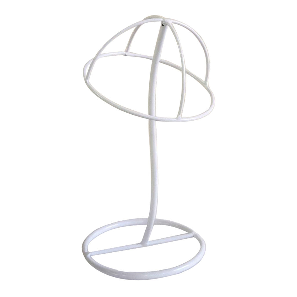 Maxbell 12'' Metal Wigs Holder Stand Caps Hanger Hats Display Holder Rack White