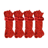 Maxbell 4x Reflective Guyline Camping Tent Rope Cord Guide Sailing Lanyard Red