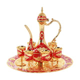 Maxbell Elegant Retro Wine Drinkware Utensil Set with Storage Tray for Holiday Party Style B