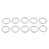 Maxbell 10Pcs Stainless Steel O Ring Sports Key Chain Buckle Holder Camping Silver 28mm