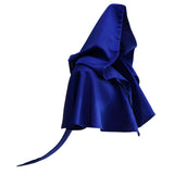 Maxbell Halloween Cloak Cowl Cosplay Witch Cape Medieval for Unisex Adults Women Men Dark Blue
