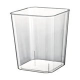 Maxbell Multifunctional Waste Container Visible Decor Square 12L for Dorm Office Car Clear