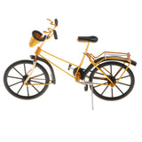 Maxbell 1:10 Aluminum Bike Model Bicycle with Basket Handicraft Toy Golden