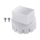 Maxbell Downspout Adapter Universal for Landscape Pipe Outdoor Corrugated Pipe White 2inchx3inch