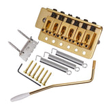 Maxbell 6 String Flat Saddle Tremolo Bridge System for FD ST Electric Guitar  Gold