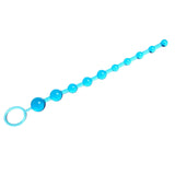 Maxbell Plastic Anal Butt Plug Back Court Pull Beads Prostate Massage Sex Toy Sky Blue