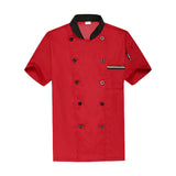 Maxbell Unisex Chef Coat Workwear Chef Jacket for Food Service Catering Restaurant M Red