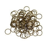 Max 100Pcs Steel Strong 20mm Key Chain Spare Split Key Rings Bronze