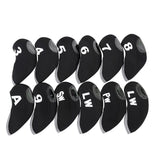 Maxbell Golf Iron Head Covers Set Golf Wedges Headcovers Protector Guard Golfers Black