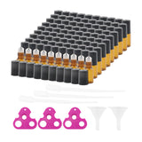 Maxbell Rollerball Bottle Vial Leakproof Empty Refillable for Perfume Storage 100Pcs