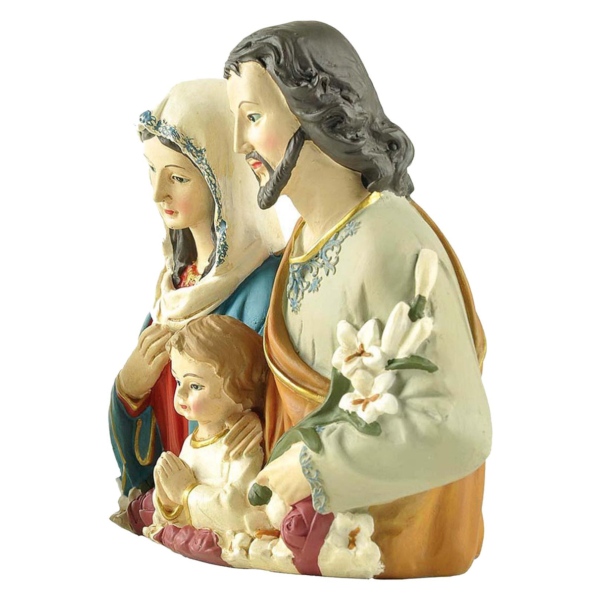 Maxbell 1pc 5 Inch Holy Family Statue Religious Christmas Sculptures Decoration