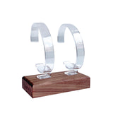 Maxbell Watch Display Stand Stable Shelf Bracelet Bangle Rack for Desk Shop Dresser Clear
