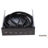 Maxbell Optic Front Panel USB Hubs With Dual USB3.0&USB2.0 & HD AUDIO port for Desktop