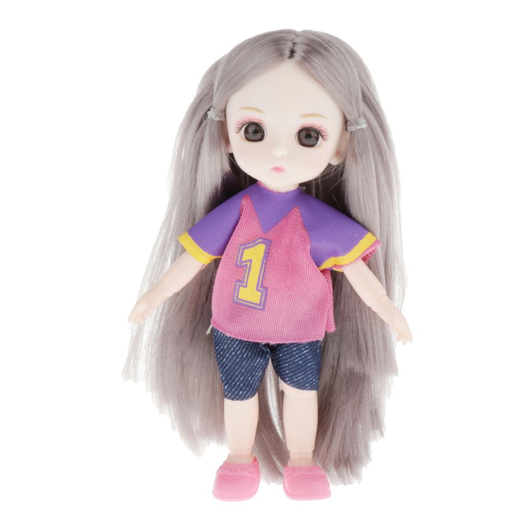 Maxbell 13 Jointed Female Doll Body Part for 16cm BJD Doll Replacements D