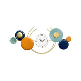 Maxbell Metal Wall Clock Art Design Fashion Decorative for Dining Room Home Decor Horizontal