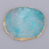 Max Imitation agate nail art Palette drink coaster cup mat decors blue