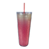 Maxbell 710ml Straw Cup Gifts Large Capacity for Living Room Restaurant Office Red