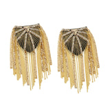 Maxbell Tassel Link Chain Epaulet Stylish Uniform Decor for Proms Party Banquets Aureate