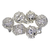 Maxbell 6pcs Mixed Filigree Cage Locket Pendant Necklace Findings