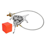 Maxbell Camping Gas Stove Split Burner Survival Kit Cookware for Hiking BBQ Outdoor