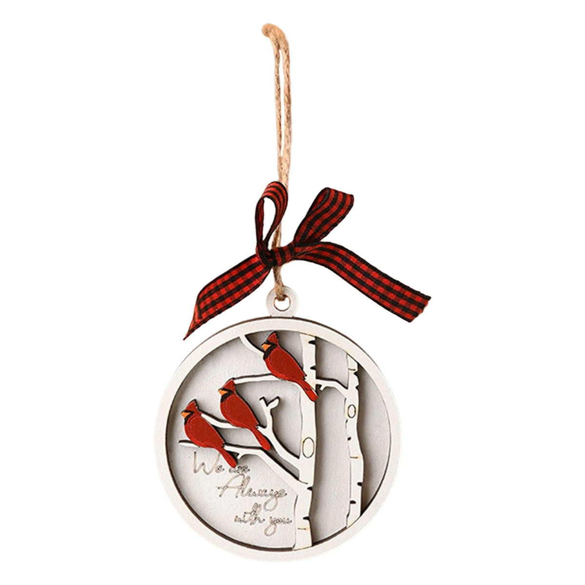 Maxbell Cute Christmas Wooden Pendant Xmas Decoration DIY Oranement Xmas Gift three birds