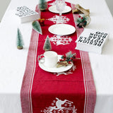 Max Christmas Reindeer Printed Table Flag Tablecloths Party Decoration Style_1