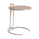 Maxbell End Table Sofa Side Table Metal Snack Table for Sofa Bedroom Living Room Brown