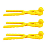 Maxbell Large Snowball Clip Ball Maker Snow Mold for Kids Outdoor Sports Tool Yellow
