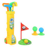 Maxbell Kids Golf Club Set Toy Portable Indoor Golf Toys Ages 3 4 5 6 Party Toy Kids yellow