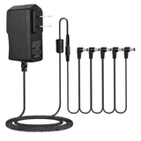 Maxbell 850mA Power Adapter for Electric Guitar Effects Pedal Tip-Negative 5 Way