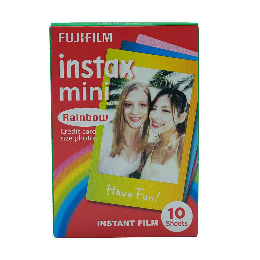 Maxbell 10Sheets Cartoon Rainbow Edge Film Photo Paper For Fujifilm Instax 7/8/9/10