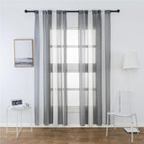 Max Window Sheer Curtains Rod Pocket Faux Linen Voile Curtains 100x200cm Color_3 - Aladdin Shoppers