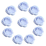 Maxbell 10 Pieces Artificial Rose Flower Head DIY Wedding Decorations light blue