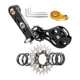 Maxbell Bike Single Speed Conversion Kit Repair Outdoor Riding Bike Chain Tensioners 22T Black