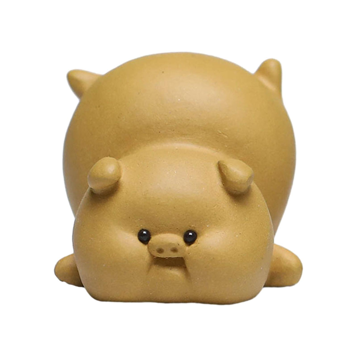 Maxbell Small Pig Figurines Art Modern Cute Animal Figurines for Cafe Home Bookshelf Yellow Type B