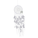 Maxbell Handmade Dreamcatcher Feather Night Light Wall Hanging Decor w/ White Flower