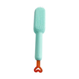 Maxbell Hairdressing Brush Clean Scalable Detangling Brush for Short Curly Hair blue