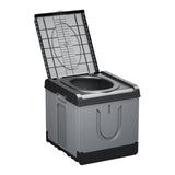 Maxbell Folding Camping Toilet Portable Toilet for Camping for Long Trips Hiking Car Black Gray