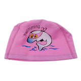 Maxbell Children's Waterproof Cartoon Dolphin Swimming Cap Ear Protection Pink