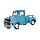 Maxbell Retro Style Pickup Truck Car Model for Bookshelf Desk Cabinet Children blue