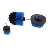 Max 3PCS Tile Grout Cleaning Drill brush Scrub Brush Drill Attachment Kit Blue