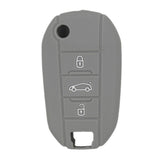 Max Silicone Cover Fit for AUDI Folding Remote Key Fob Case Shell Gray