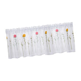 Maxbell Rod Pocket Short Curtain Drapes Short Curtains for Small Window Door Bedroom Flower 132cmx46cm